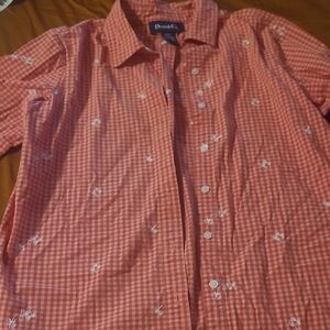 Ladies Red Checkered Shirt